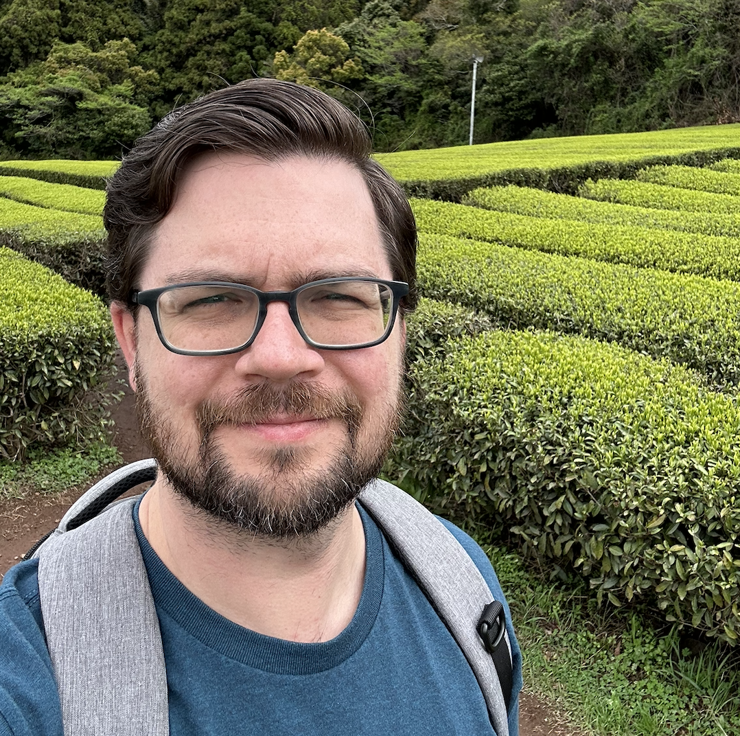 A picture of me at a Korean green tea farm